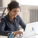 Client taking cyberconIQ assessment test